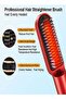 Ionic Hair Straightening Brush,Fast Heating Salon Flat Iron Brush for Smooth and Shiny Hair,White - 3