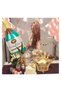 Rose Gold and Black Birthday Party Decoration Set,8-Piece Paper Fan Flowers,Sequin Party Globes,and Tassels - 7