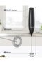 Electric Handheld Dairy Frother and Drink Mixer,Stainless Steel Whisk for Coffee,Matcha,and Lattes,Black - 2