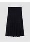Alita City Farkıyla Xside Black Lace Patterned Long Women's Skirt - 6
