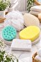 Bath Loofah Shower Loofah Shower Scrub Bath Scrub Heel Stone (Shower Set, Pumice Stone and Massage Comb) - 4