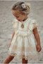 Baby Girl Evening Old Time Dress with Hair Clip Accessory 9-24 Months