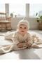 Baby Girl Textured Pique Fabric Cotton Hat and Booties Jumpsuit - 4