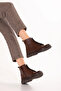 Women's Lightweight Light Sole Lace-Up Zippered Daily Boots Elnr.2102 Brown - 4