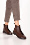 Women's Lightweight Light Sole Lace-Up Zippered Daily Boots Elnr.2102 Brown - 2