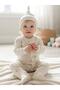 Baby Girl Textured Pique Fabric Cotton Hat and Booties Jumpsuit