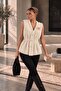 Elastic Waist Buttoned Beard Knitwear Women's Vest - 8