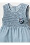 Baby Girl Cotton Thin Denim Bandana Design Jumpsuit - 6