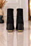 Women's Thick Heeled Boots with Lace-Up and Zipper, Daily Stylish Boots - 7