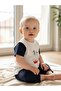 Baby Boy Cotton Marine Themed Fine Textured Tracksuit Set - 5