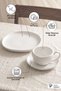 Roma 18 Piece Porcelain Cake and Tea Serving Set - 2