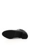 Women's Black Zippered Thick Heeled Genuine Leather Boots - 6