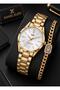 Retro Vintage Custom Series Steel Tarnishproof Band 30mt Waterproof Wrist Watch Bracelet - 2