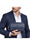 Men's Navy Blue Hand and Bracelet Belt Portfolio Bag Handbag - 7
