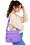 Water Resistant Multi-Compartment Women's Cross Shoulder Bag Women's Mail Bag 4100 Lilac - 3