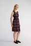 Navy Blue Plaid Gilet Dress - 5