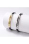 Patterned Steel Men's Bracelet - Black - 2