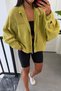 Transparent Jacket Shirt with Large Pockets and Standing Collar Per9753 - 5