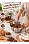Stainless Steel Mixing Bowl Dough Kneading Bowl Cake Pastry Salad Kitchen Container 22cm - 2