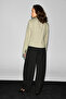 Alessenia Women's Soft Textured Woven Fabric Balloon Leg Black Trousers - 4