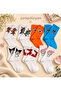 7-Pack Cartoon Cute Character Cheerful College Tennis Socks - 2