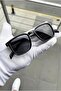 Polarized Glass Black Men's Sunglasses with Metal Hinges - 3