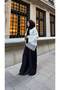 Women's Lace Detailed Waist Tie Combed Cotton Sweatshirt - Ecru - 4
