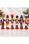 Ideal as a Christmas Gift |   Premium Wooden Nutcracker Soldier Figures (Set of 6) (13cm)