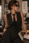 Black Pearl Design Tie Necklace – Elegant and Modern Accessory for Women - 5
