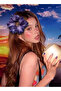 Tropical Overhead Floral Blue Hair Clip - 2