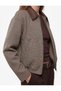 Long Sleeve Faux Leather Collared Pocketed Zippered Plaid Oversized Bomber Jacket - 5