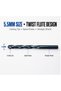 5.5mm HSS Twist Drill Bit for Metal, High Speed Steel Straight Shank Jobber Drill Bit, Spiral Flute Metal Drilling Tool for Workshop, Repair & DIY - 2