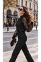 New Season Elegant Lace Detailed Long Sleeve Women's Sandy Blouse Round Neck - 3