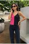 Sleeveless Strappy V-Neck Tricot Women's Blouse