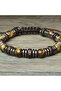 Tiger Eye and Hematite Natural Stone Bracelet - 2