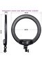 LED Soft Ring Light 18 inch selfie Ring Fill Light LLJ 18" Stepless Dimming, Soft Light Dimmable with 3 Color Modes, 360° Free Spin, 3 Phone Holders with Remote - FCC CE RoHS - 2