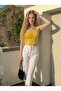 Sleeveless Strappy Perforated Knitted Women's Bluz - 2