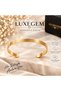 Ayetel Kürsi Bracelet Set of 2 Gold Silver Stainless Steel Adjustable - 2