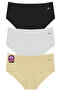 High Waist Real Bamboo Fabric 3Xl-4Xl Fit Basic Slip Panties 3-Pack W-2572-Big-3 R8/7