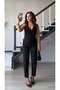 Black Flask Fabric Trousers