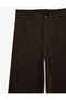 Normal Waist Side Pocket Buttoned Straight Fit Fabric Trousers - 6
