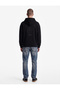 Long Sleeve Three Threaded Yarns Comfortable Fit Kangaroo Pocket Hooded Printed Sweatshirt - 4