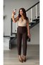 Bitter Brown Flatolu Fabric Trousers - 3