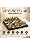Luxury Metal Chess Set Chrome Plated Roman Army Figure & Amber Marble Patterned Board 20 Cm.