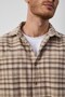 Fergus Relaxed Fit Cotton Block Checked Lumberjack Men's Shirt - Beige - 3
