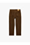 Regular Waist Cotton Vintage Straight Fit Jean Trousers with Pockets - 6