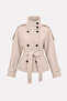 Bsk Standing Collar Thick Checked Coat Trench Coat