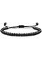 Onyx Men's Natural Stone Bracelet - Adjustable Macrame, 6 mm