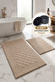 Bathroom Mat Set of 2 |   Machine Washable |   Stain-Resistant Toilet Set 60X100-40X60Cm - 3