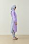 Double Color Hijab Swimsuit Top Lilac-Grey